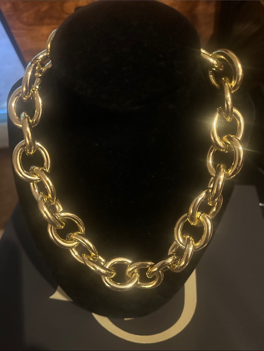 LSJ Gold-Filled Chunky Link 16in Necklace 2 in Ext